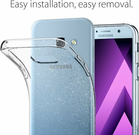 Spigen Liquid Crystal Glitter Задна корица Силикон Прозрачен (Galaxy A3 2017)