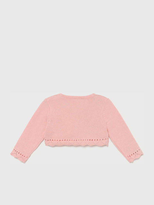 Mayoral Girls Knitted Cardigan with Buttons Pink