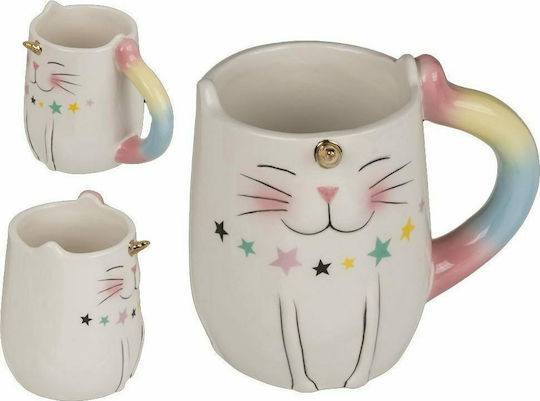ArteLibre Pisică - Unicorn Cană Ceramică Multicoloră 280ml