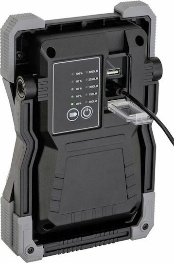 Brennenstuhl Rechargeable Handheld Spotlight LED IP65 with Maximum Brightness 3000lm Black
