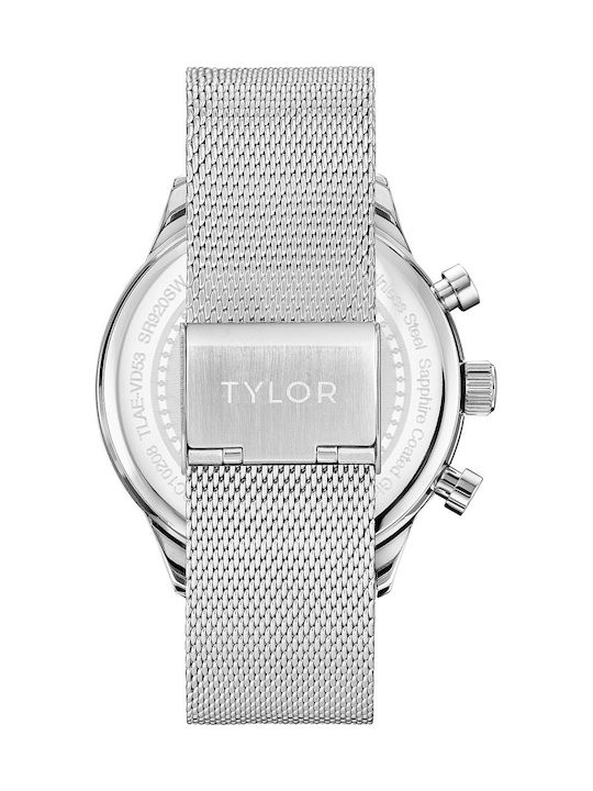 Tylor Fly High Watch Chronograph Battery with Silver Metal Bracelet