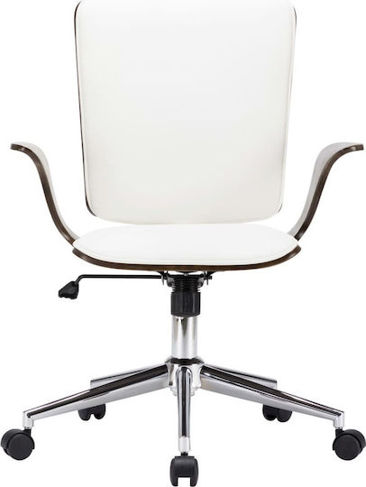 vidaXL Office Chair with Arms White
