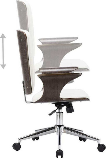 vidaXL Office Chair with Arms White