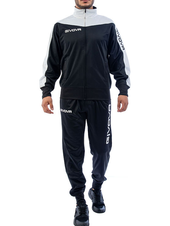 Tuta Roma Football Tracksuit Glossy with Elastic Black