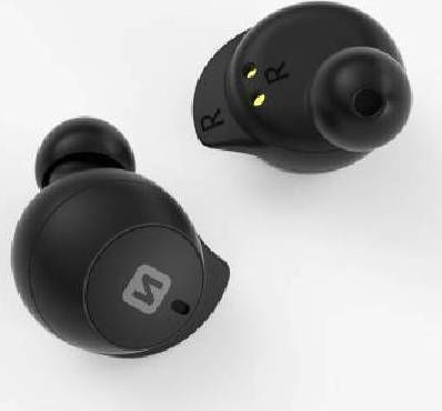 Swissten Stonebuds Bluetooth Handsfree Ακουστικά με Θήκη Φόρτισης Μαύρα