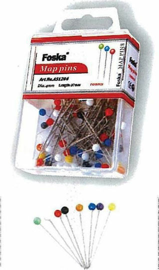 Foska 100 Map Pins 38mm 16921