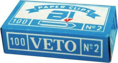 Veto No.2 Paper Clip 25mm Μεταλλικοί 100pcs