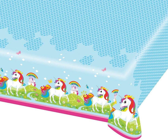 Amscan Unicorn Τραπεζομάντηλο για Party Μονόκεροι Πλαστικό 180x120cm Γαλάζιο 9902104