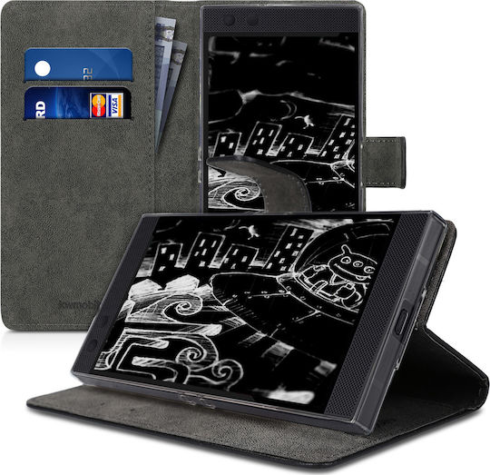 KWmobile Don't Touch My Phone Brieftasche Synthetisches Leder Schwarz (Nothing Phone 2)