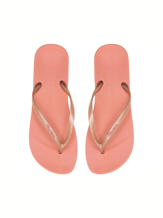 Tan Women's Flip Flops Pink