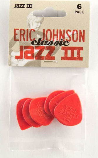 Dunlop Πένες Κιθάρας Eric Johnson Jazz III Σετ 6τμχ