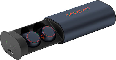 Creative Outlier Air V2 In-ear Bluetooth Handsfree Ακουστικά με Αντοχή στον Ιδρώτα και Θήκη Φόρτισης Metallic Blue