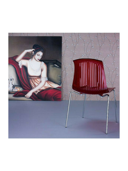 Allegra Kitchen Polypropylene Chair Red 50x54x84cm 4pcs