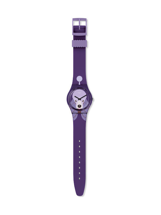 Swatch Poodle Ρολόι Μπαταρίας με Καουτσούκ Λουράκι Swatch Poodle Ρολόι Μπαταρίας με Καουτσούκ Λουράκι