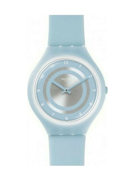 Swatch Skinciel Watch with Blue Rubber Strap