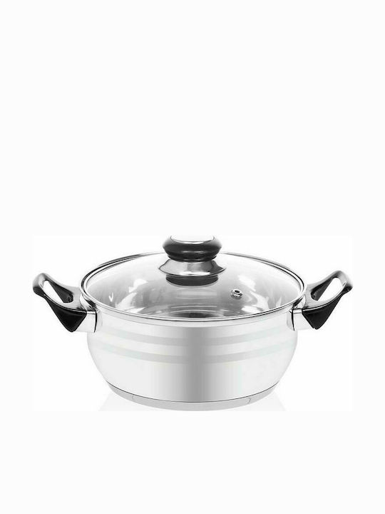 Zilan Set De Vase De Gătit Din Oțel Inoxidabil Argintiu 5 Piese