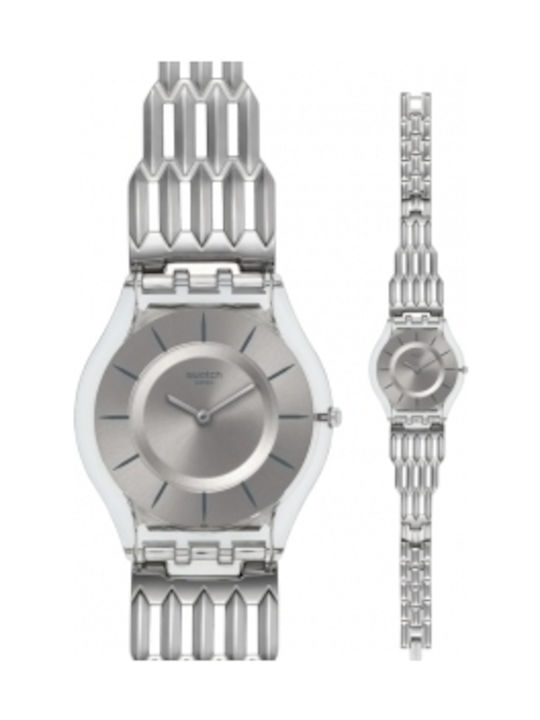 Swatch Watch with Silver Metal Bracelet SFK396G