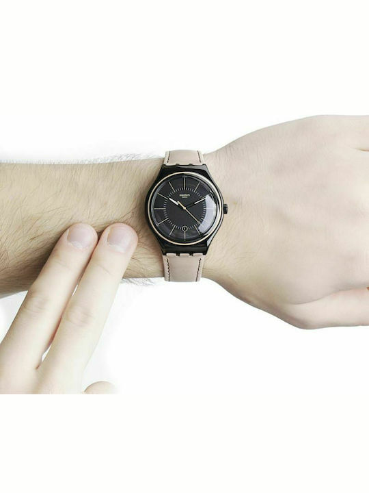 Storm Women's Watch with Black Leather Strap