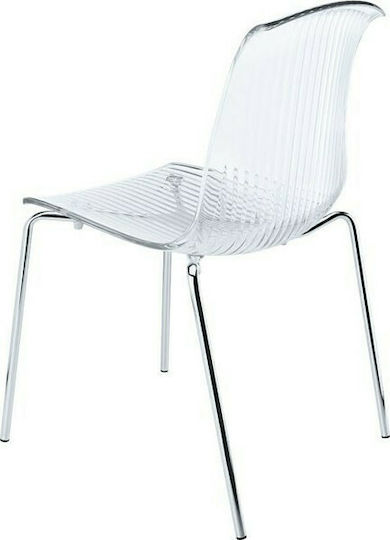 Allegra Καρέκλα Κουζίνας από Πολυπροπυλένιο Clear Transparent 50x54x84εκ.