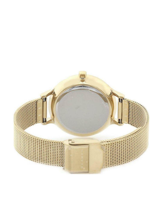 Anita Ceas Dama 32mm Baterie Cu Brățară Din Oțel Inoxidabil Auriu