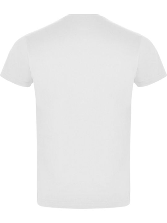 Roly Atomic 150 Ανδρικό Διαφημιστικό T-shirt Κοντομάνικο σε Λευκό Χρώμα