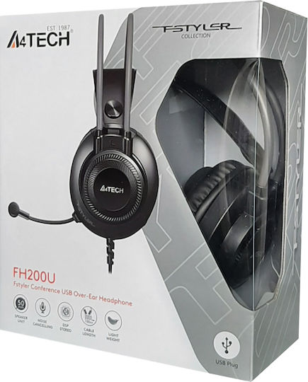 A4Tech FH200U Over Ear Căști Multimedia cu microfon și conexiune USB-A