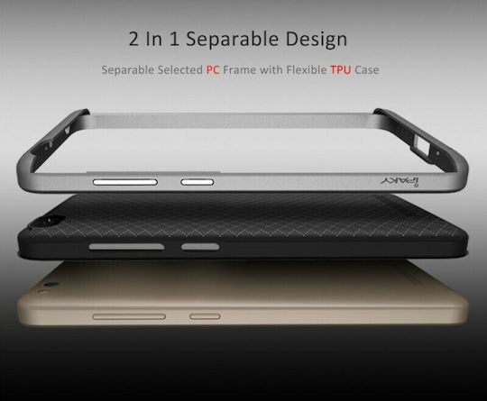 iPaky Bumblebee Neo Hybrid Back Cover Πλαστικό Γκρι (Redmi 4a)