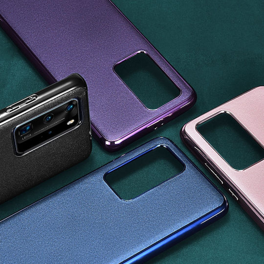 iCarer Grained Series Back Cover Δερμάτινο Μπλε (Huawei P40)