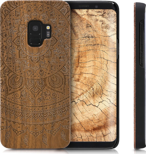 KWmobile Indian Sun Dark Brown Back Cover Ξύλινο Καφέ (Galaxy S9)