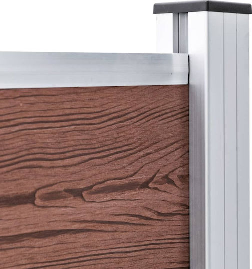 vidaXL Fence Panel Brown from WPC Fence Panel from WPC in Brown Color 1.05x1.8m