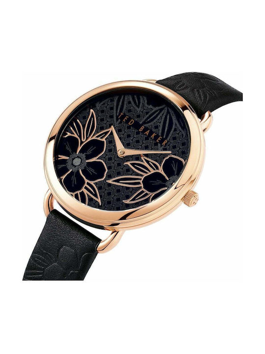 Ted Baker Hettie Watch with Black Leather Strap