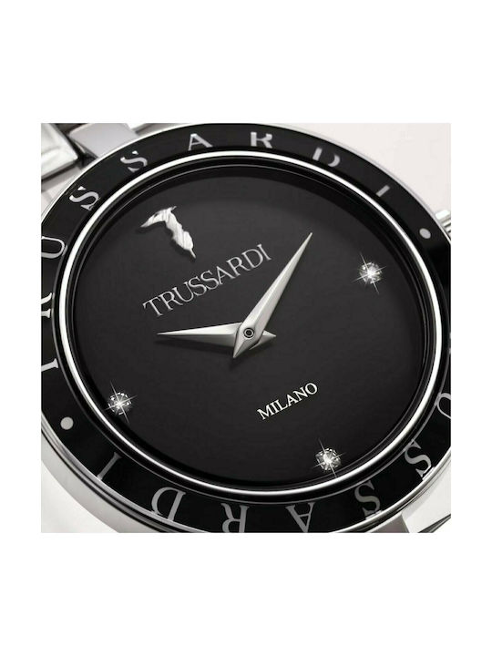 Trussardi T-Shiny Watch with Silver Metal Bracelet