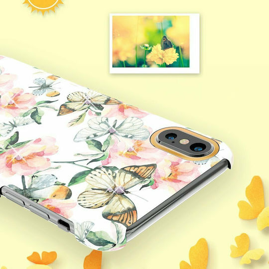 Kingxbar Blossom with Swarovski Crystals Back Cover Plastic Multicolour (iPhone XS Max)