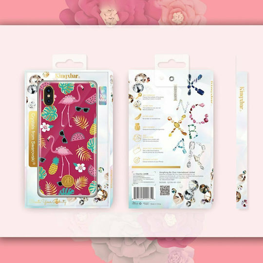 Kingxbar Blossom with Swarovski Crystals Back Cover Plastic Multicolour for iPhone X / Xs