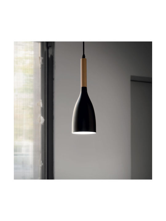 Ideal Lux Manhattan SP1 Lustră O singură lumină pentru Soclu E14, E.14 Negru