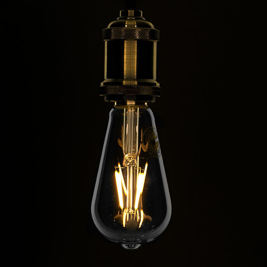 GloboStar Edison Retro LED Bulb 4W 140mm for Socket E27 and Shape ST64 Warm White 440lm Dimmable