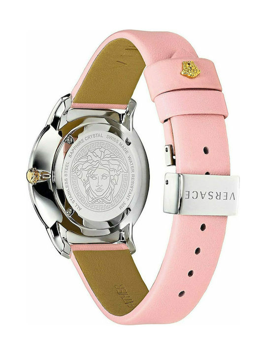 Versace Uhr mit Rosa Lederarmband VELR00119