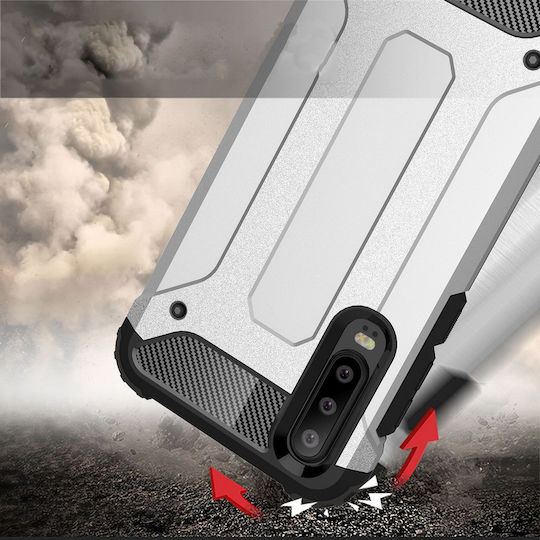 Hurtel Back Cover Plastic Argintiu (Huawei P30)
