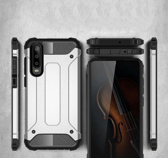 Hurtel Back Cover Plastic Argintiu (Huawei P30)