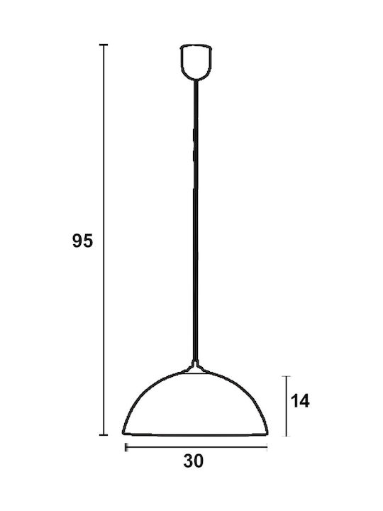 ArkoLight Lustră Multicolor cu Dulie E27 30cm.