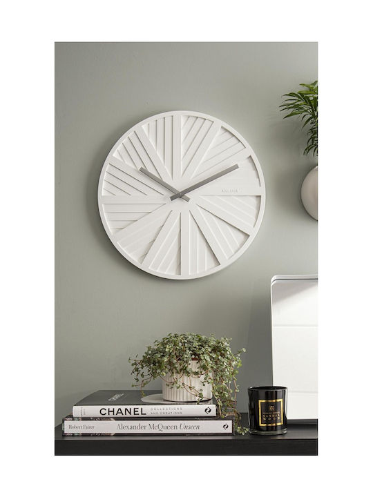 Karlsson Slides Silent Wall Clock Metallic White Ø40cm