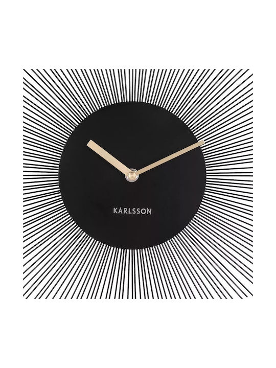 Karlsson Peony Wall Clock Metallic Black Ø60cm