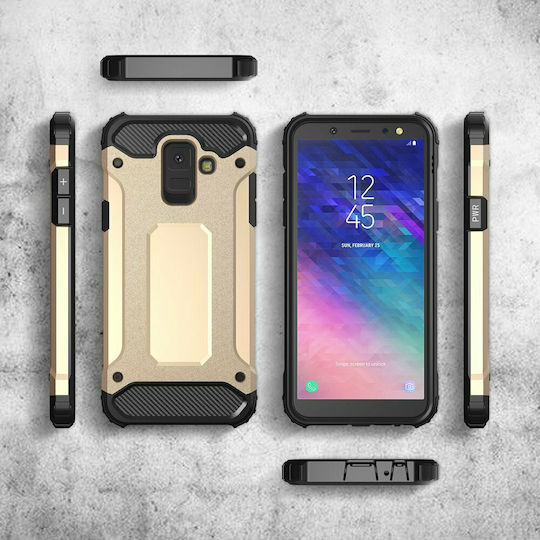 Hurtel Tough Armor Back Cover Πλαστικό Χρυσό (Galaxy A6 2018)