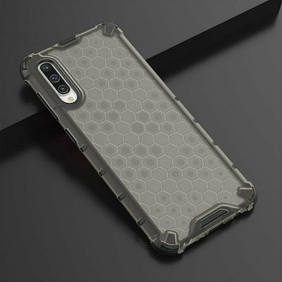 Hurtel Honeycomb Plastic Back Cover Black (Galaxy A50)