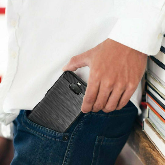 Hurtel Carbon Fiber Brushed Μαύρο (Xperia 10)