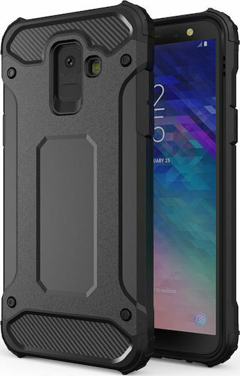 Hurtel Tough Armor Back Cover Πλαστικό Μαύρο (Galaxy A6 2018)