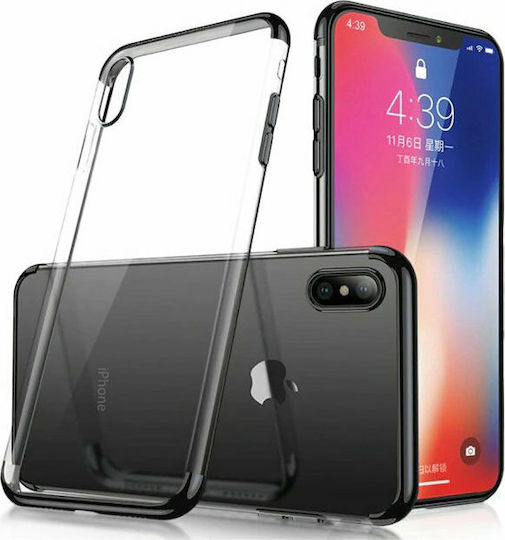 Hurtel Electroplating Umschlag Rückseite Silikon Schwarz (Redmi Note 7 / 7 Pro)