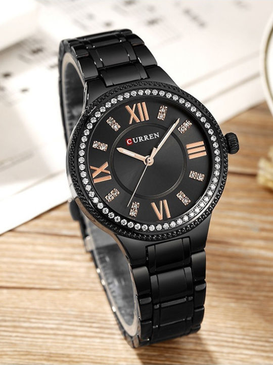 Curren 9004 Ρολόι Μπαταρίας με Μεταλλικό Μπρασελέ