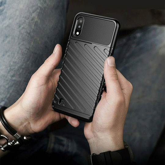 Hurtel Anti Shock Back Cover Plastic Black (Galaxy A10)