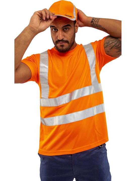 Axon Liverpool Hi Vis Мъжка Работна блуза Оранжев с Отразителни ленти
